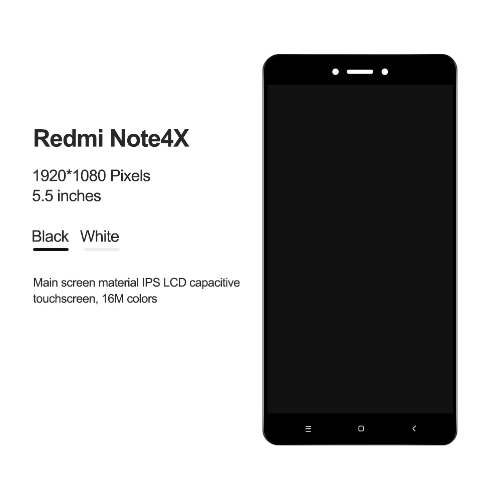 Для 5," Xiaomi Redmi Note 4X Snapdragon 625 и MediaTek MTK Helio X20 версия ЖК-экран+ сенсорная панель