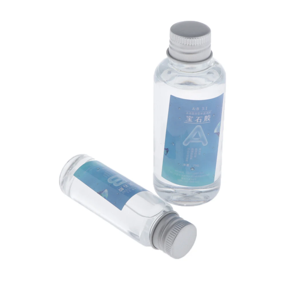 

100g 2 Bottles Clear A+B Resin Crystal Epoxy Glue For Pendants DIY Gifts