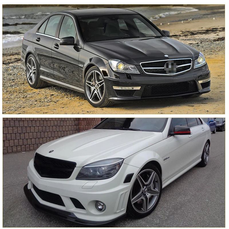 Plug& Play прозрачные линзы w/ошибок светодиодный лампы Комплект для 2008-11 Mercedes аэц W204 C250 C300 C350 AMG спереди боковой габаритный фонарь