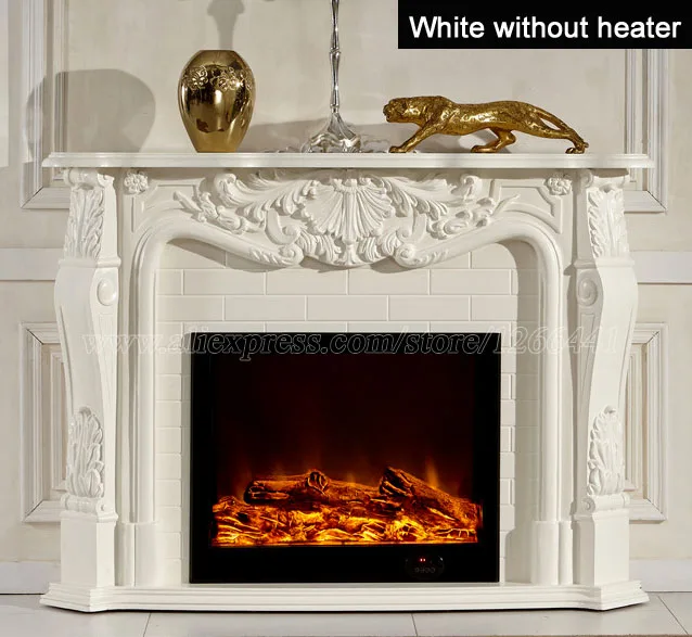 White without heater Украшение для гостиной, согревающий камин, деревянная каминная полка W148cm, электрический камин, firebox, светодиодный, оптическое искусственное пламя - Цвет: White without heater