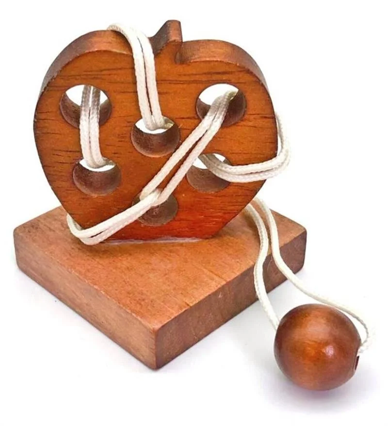 The mind in apple-stimulating form iq wooden string puzzles logically teaser game for adults children | Игрушки и хобби