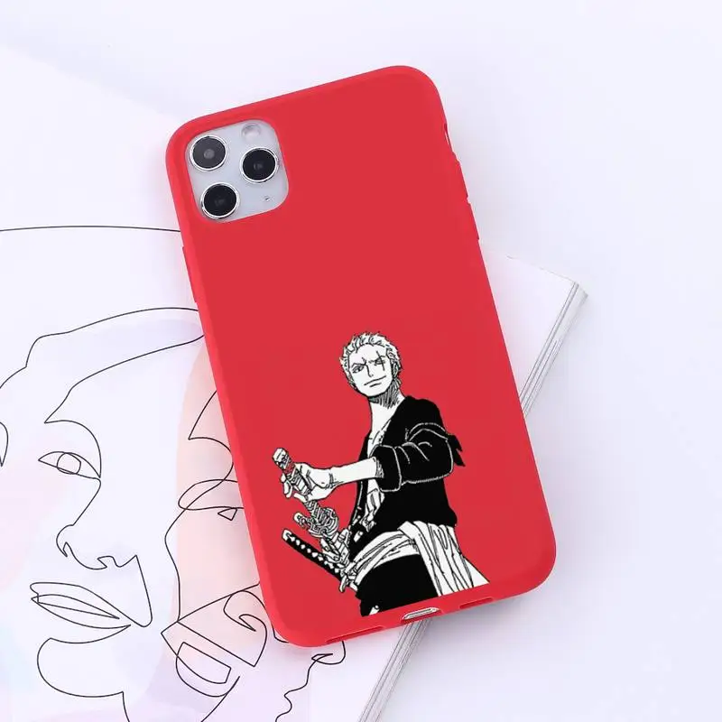 

One Piece Phone Case Red Candy Color for iPhone 6 7 8 11 12 s mini pro X XS XR MAX Plus