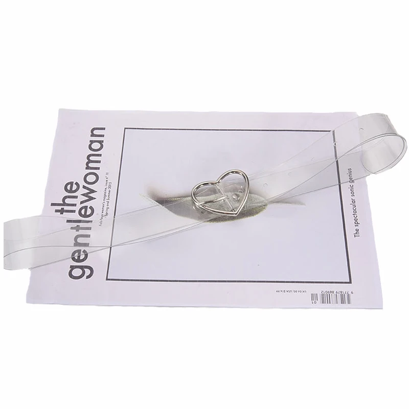 Женские ремни в форме сердца из смолы милый прозрачный ремень для джинсового