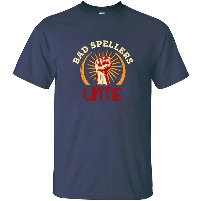 

Vintage Bad Spellers Unite T Shirt For Mens O Neck Men Tshirt Streetwear 100% Cotton Hiphop Top