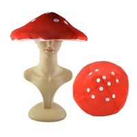 red mushroom hat toad hat mushroom costume party funny decoration hat for kids kids shooting funny hats on the party stage