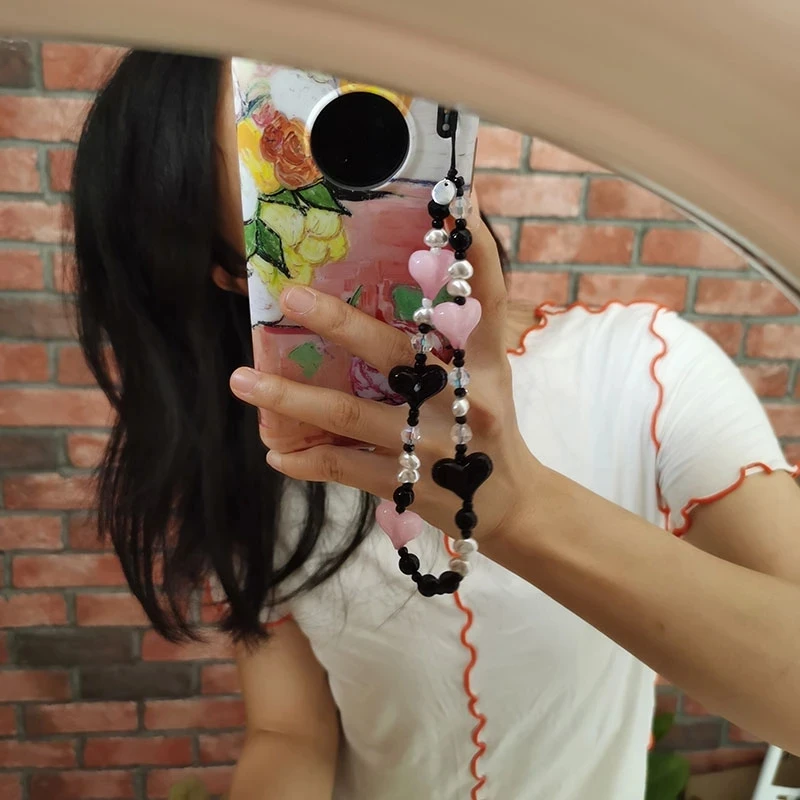 Новинка 2021 модная женская цепочка черного и розового цвета с искусственным