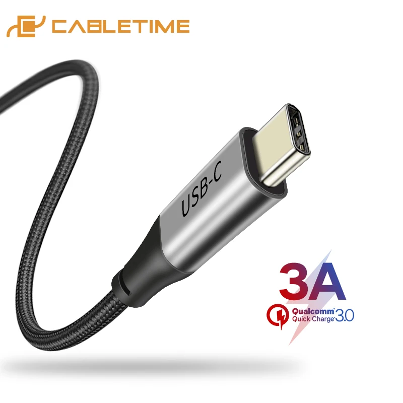 Кабель для синхронизации и быстрой зарядки, кабель USB-C, 3 А для компьютера Xiaomi mi9 Redmi note 7 и компьютера C004