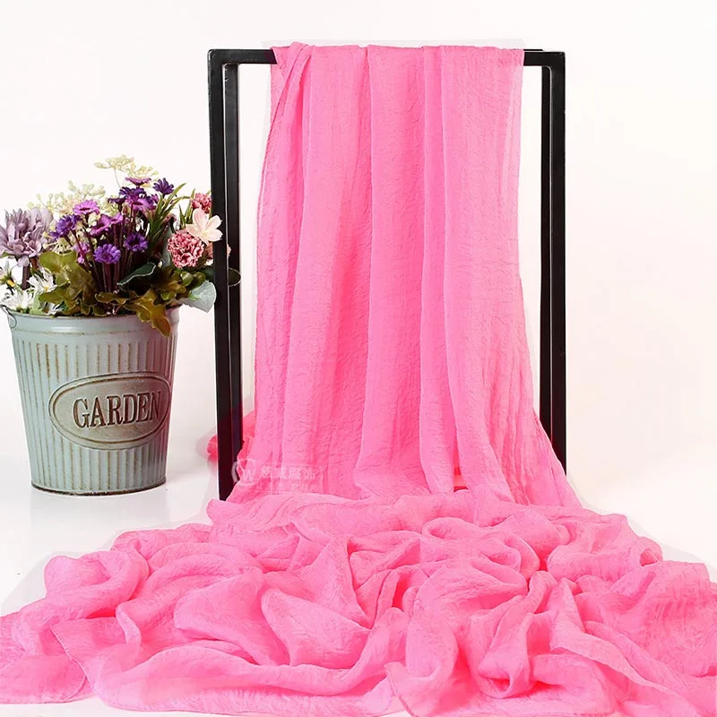 12 light rose La MaxPa пляжный шарф женский чехол летняя однотонная шелковая шаль шифоновый шарф женское парео накидка саронг Женская Длинная накидка k2407 - Цвет: 12 light rose
