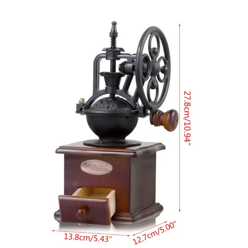 

Hand Shake Coffee Bean Grinders Vintage Big Wheel Manual Coffee Machine Cast Iron