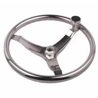 boat 316 stainless steel 13 12 steering wheel 3 spokes with knob handle 58 nut accessories