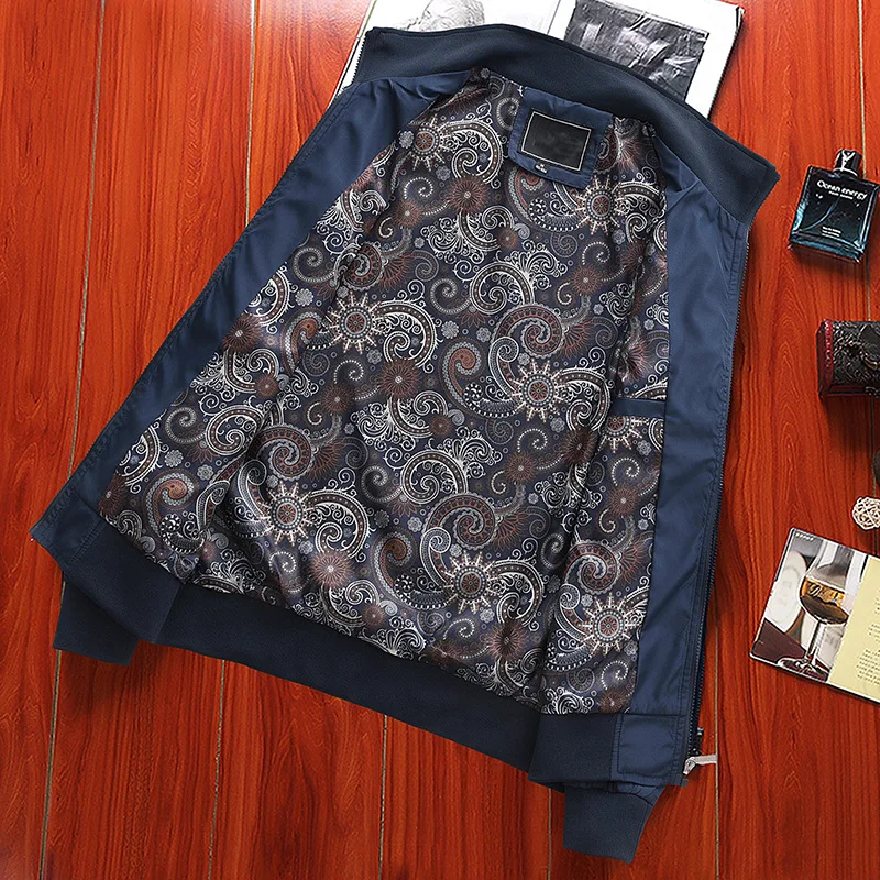 

2021 Spring New Men's Stand Collar Solid Color Thin Jacket Youth Casual Zipper Jacket