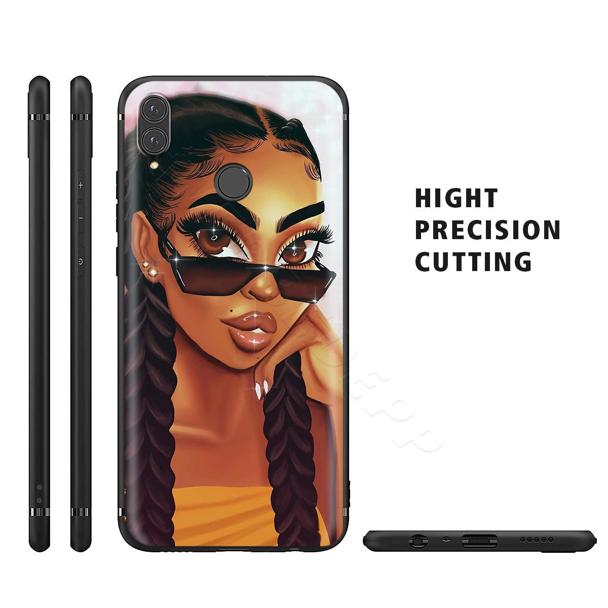 Webbedepp афро девочек художественный чехол для Huawei Mate 10 20 30 Nova 2i 2 3 3i 4 5i Y5 Y6 Y7 Y9 Pro Lite