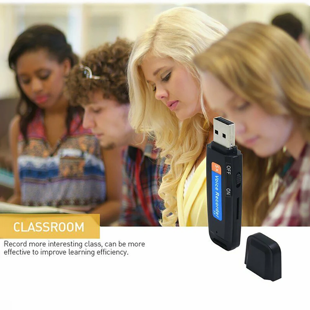 

Mini U-Disk Digital Audio Voice Recorder Pen USB Flash Drive Support up to 32GB Micro SD TF Extended