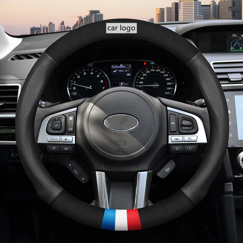 

Auto Car Steering Wheel Cover for Subaru WRX STI Forester Impreza Outback Legacy Crosstrek BRZ GC8 Ascent Tribeca Accessories