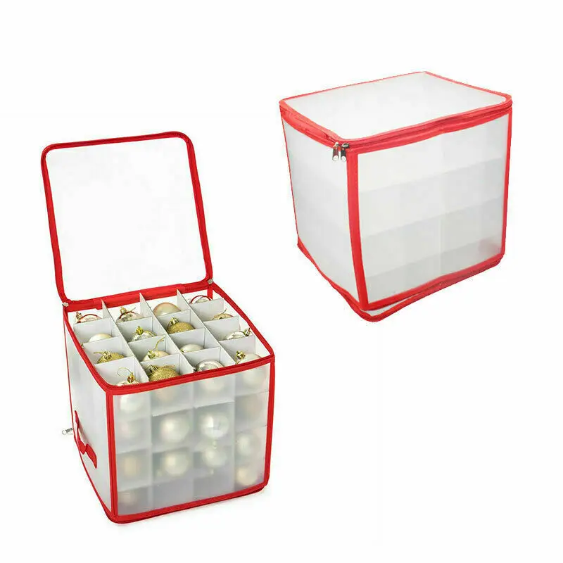 

64 Baubles Transparent Multi-layer Storage Box Christmas Xmas Tree Decoration Extra Large Foldable Organiser