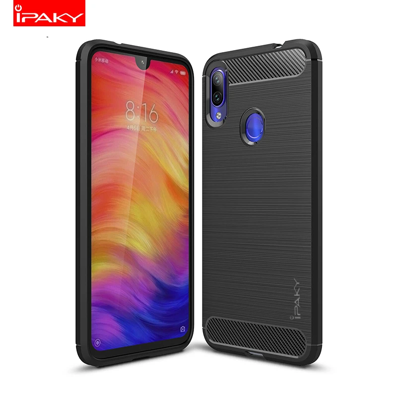 Чехол для Xiaomi Redmi Note 7 iPaky Pro силиконовый чехол из углеродного волокна матовый