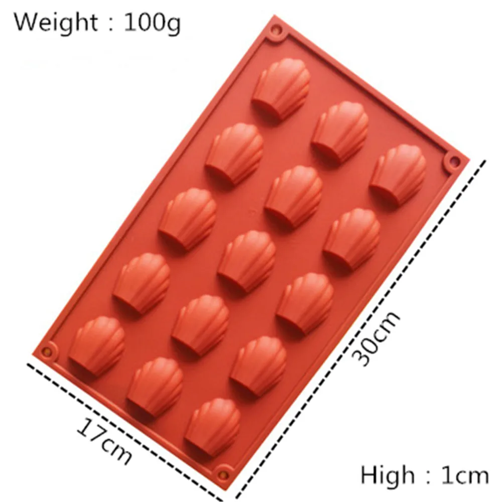 

Top Sale Silicone Madeleine Cookie Mold Fondant Cake Mould Craft Candy Soap Molds Baking Cake Decorating Tools Ice Cube Tray
