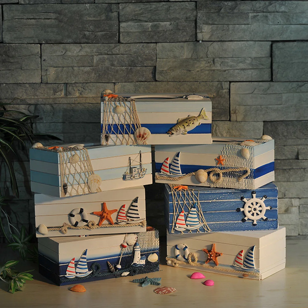 Средиземноморский креативный деревянный органайзер для салфеток