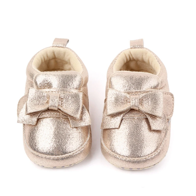 

Spring And Autumn Baby Girls Shoes Bowknot Design Anti-Slip Toddler Soft Soled Casual Walking Shoe