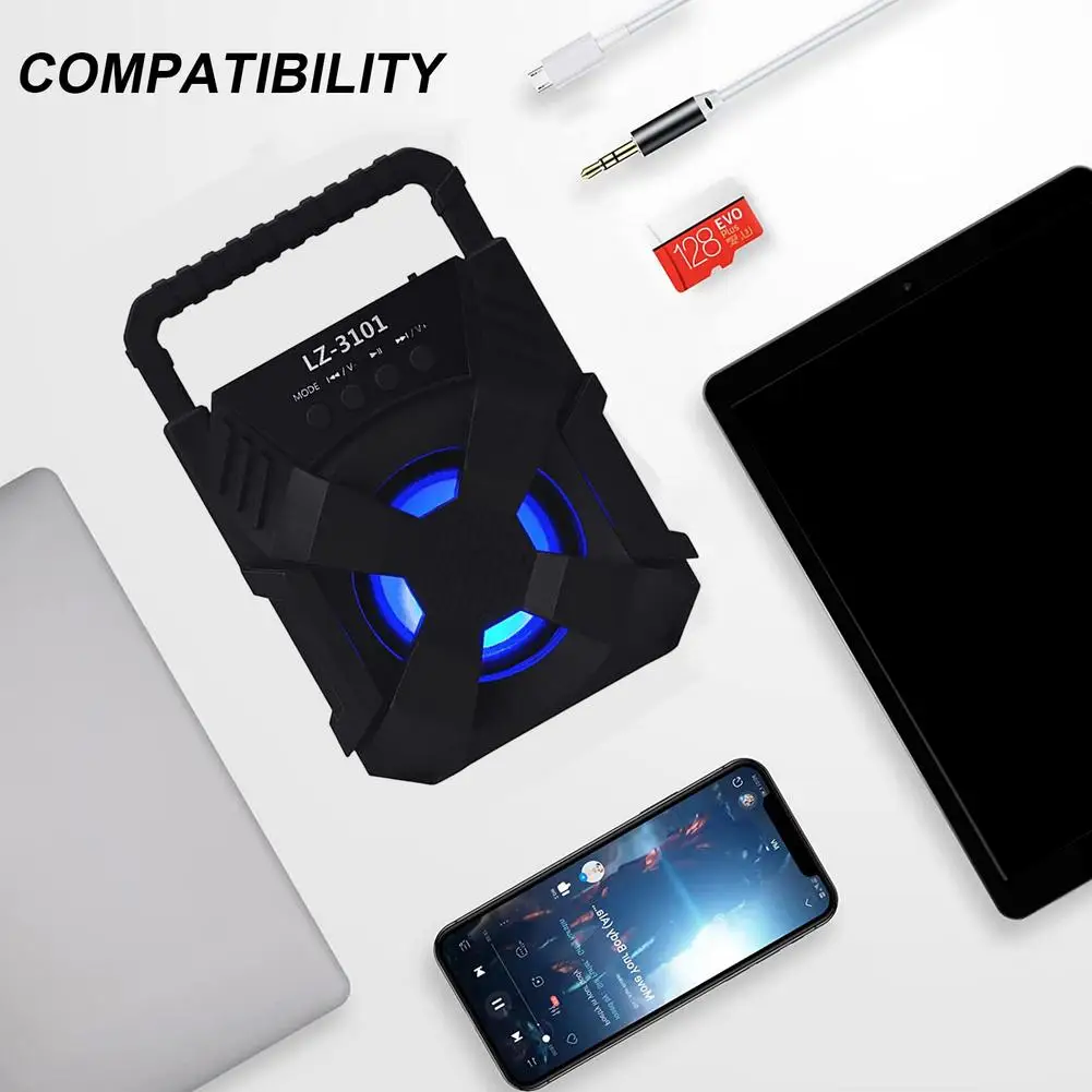 Беспроводная Bluetooth-колонка маленькая мини-колонка с многоцветной подсветкой