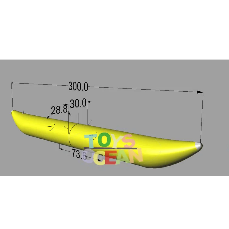 3 м надувные банановые Понтоны для плавающего водного велосипеда|Надувные