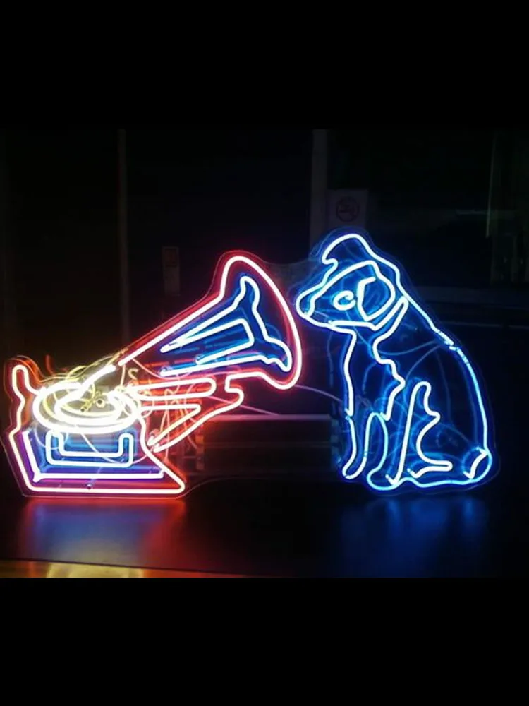 

Neon Sign For Loudspeaker stand a dog Lamp real glass tubes resterant decorate light Neon Signs For Home Cubs Neon Sign Bar Neon