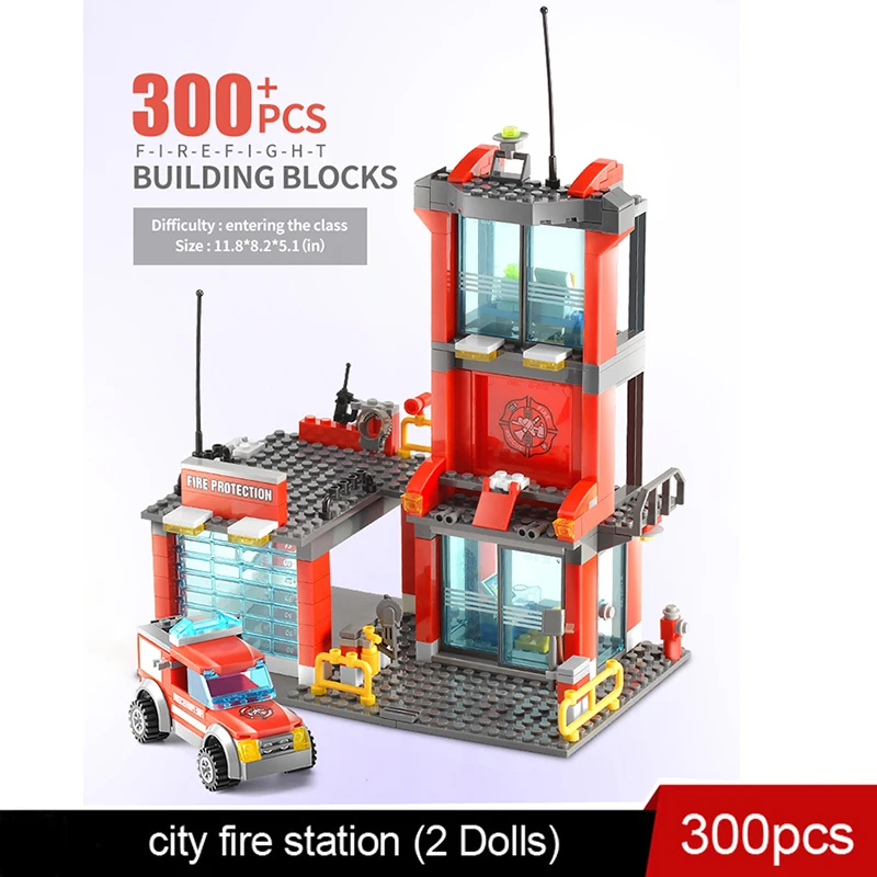 774 + шт города пожарная станция строительные блоки для грузовиков поджег Fepartment