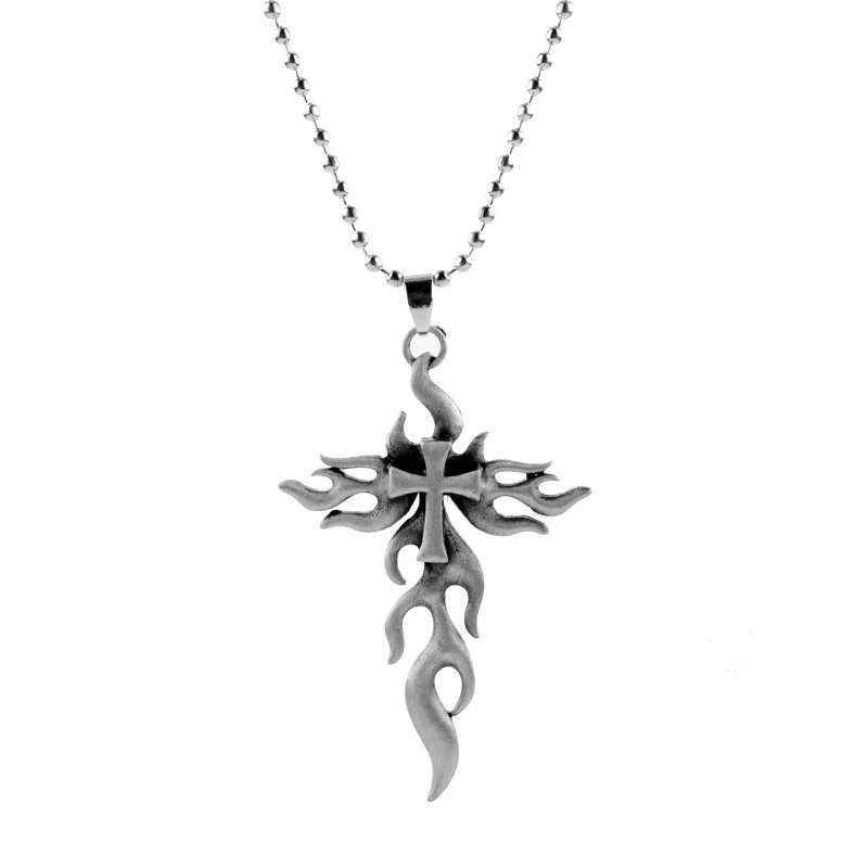 Брелок в стиле хип-хоп с крестом пламени для женщин и мужчин винтажный