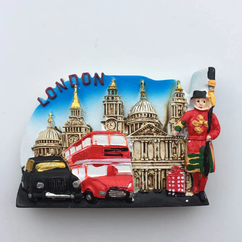 

QIQIPP Лондон геометрические указания креативные путешествия памятные ремесла магнитные наклейки на холодильник декоративные