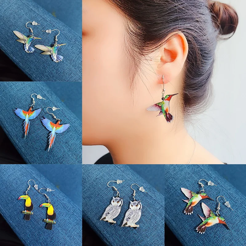 Женские винтажные серьги-подвески в виде птиц | Украшения и аксессуары