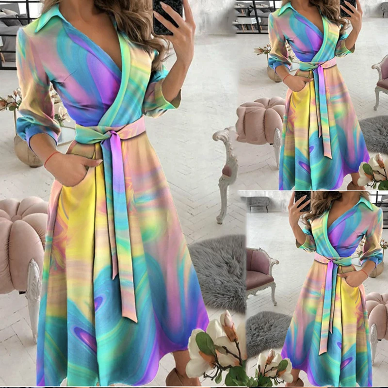 

Fashion V-Neck Solid Color Dress Women Plus Size Sashes Sleeveless Summer Midi Dresses 2021 Lady Loose Black Vestidos De Mujer