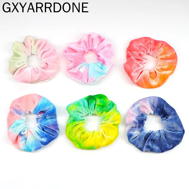 Женские бархатные резинки для волос радужные хвоста аксессуары 2 шт. 2019| |