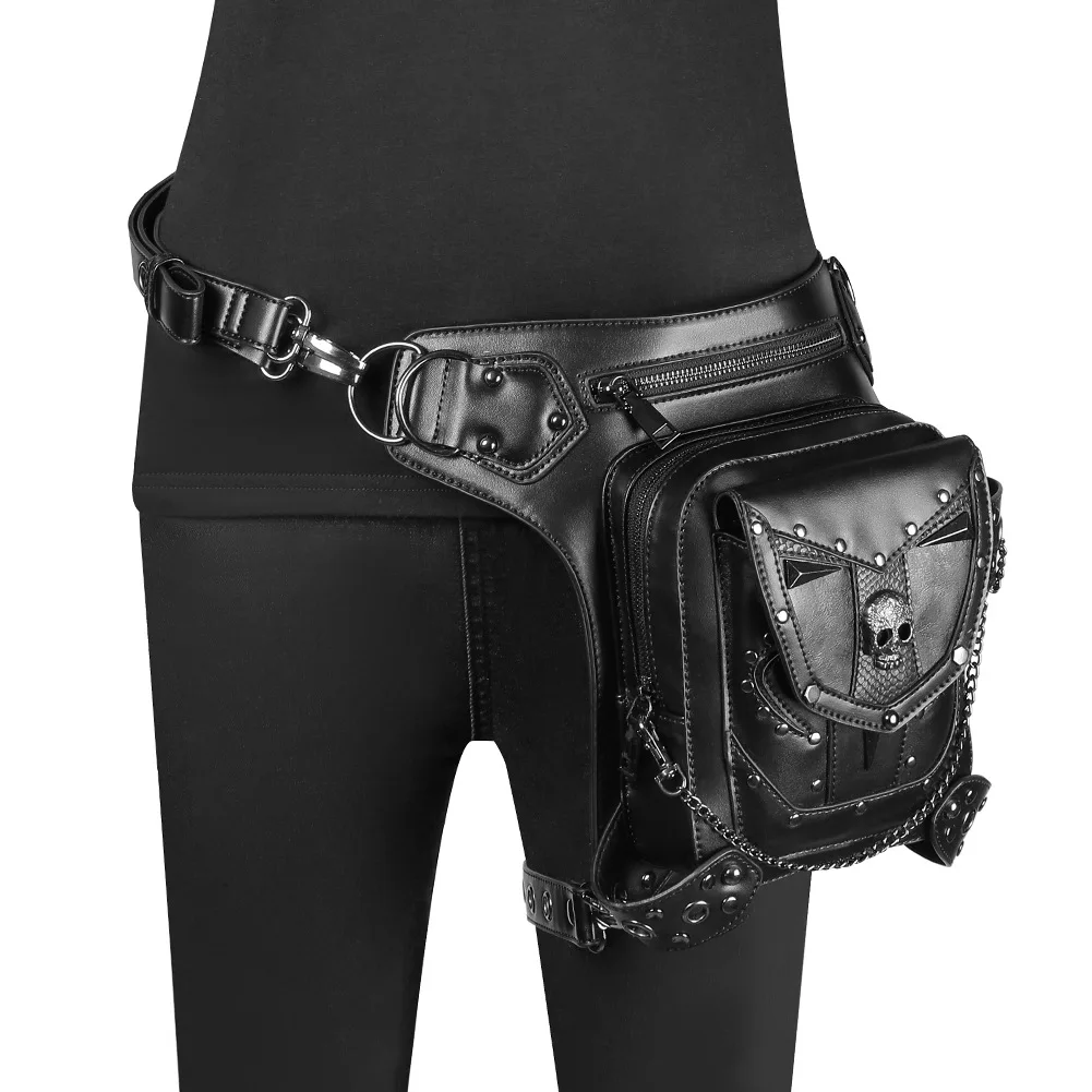 

Women Men Steam Punk Crossbody Outdoor Retro Waist Bags Adults Medieval Cosplay Role Playing Accessories Motorcycle Bag