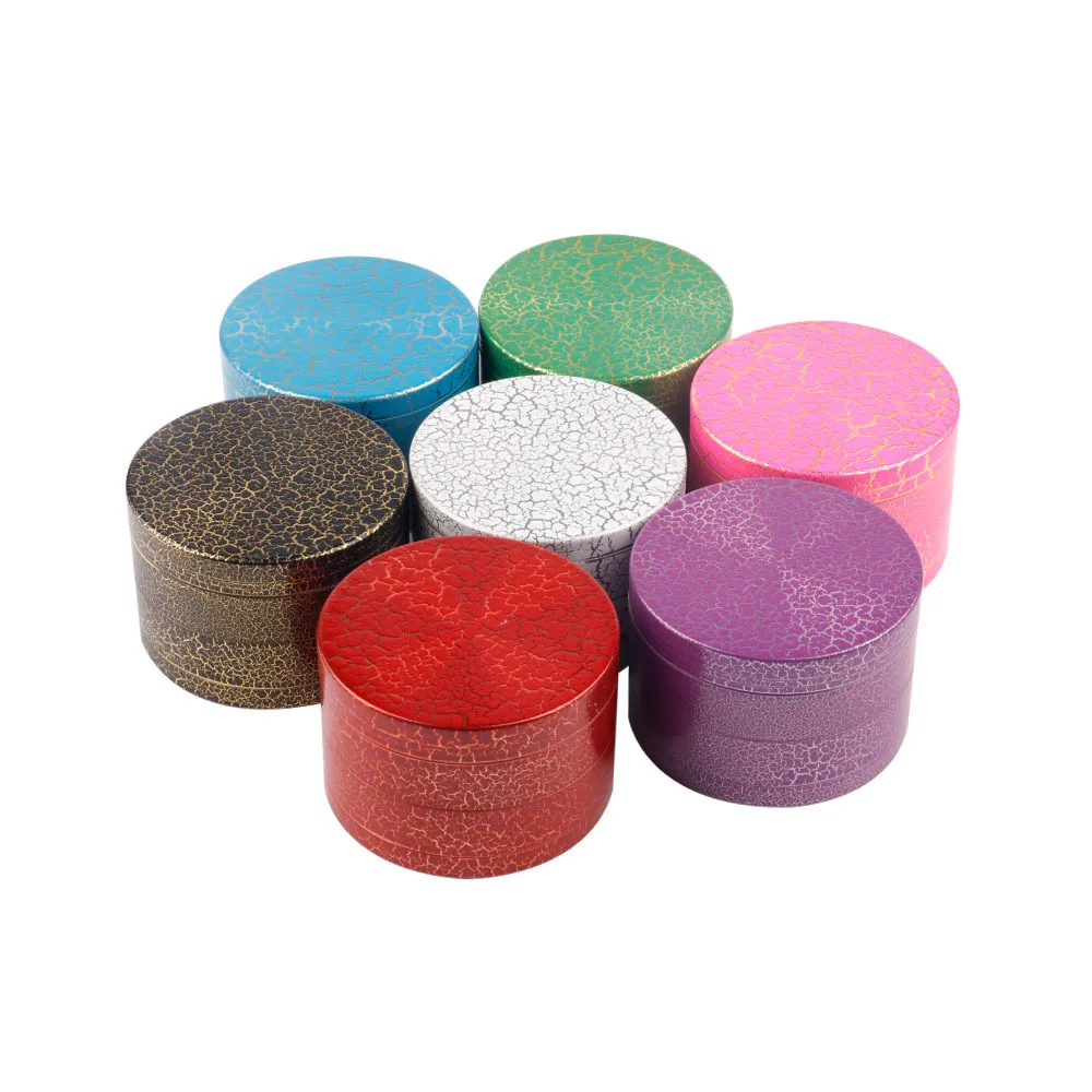 

New Exquisite 4-Layers Metal Crack Manual Weed Grinder Zinc Alloy Blender Herb Protable Tobacco Shredder Specifications Complete