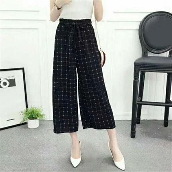 Новые женские широкие брюки с высокой талией повседневные летние тонкие