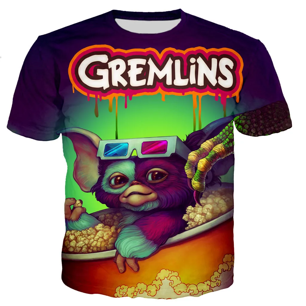 Новые модные крутые футболки Gremlins с 3D принтом для мужчин и женщин Повседневная