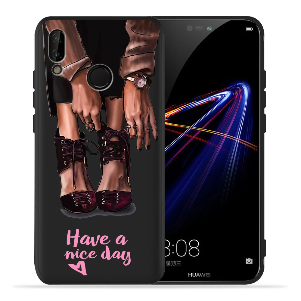 Модная одежда для девочек чехол для телефона с рождественским рисунком для Huawei Honor 9 Lite вид 20 20Pro 20i 10 Lite 20 10 Lite 10 9 8 8x 8c 8 Lite Capa ETUI