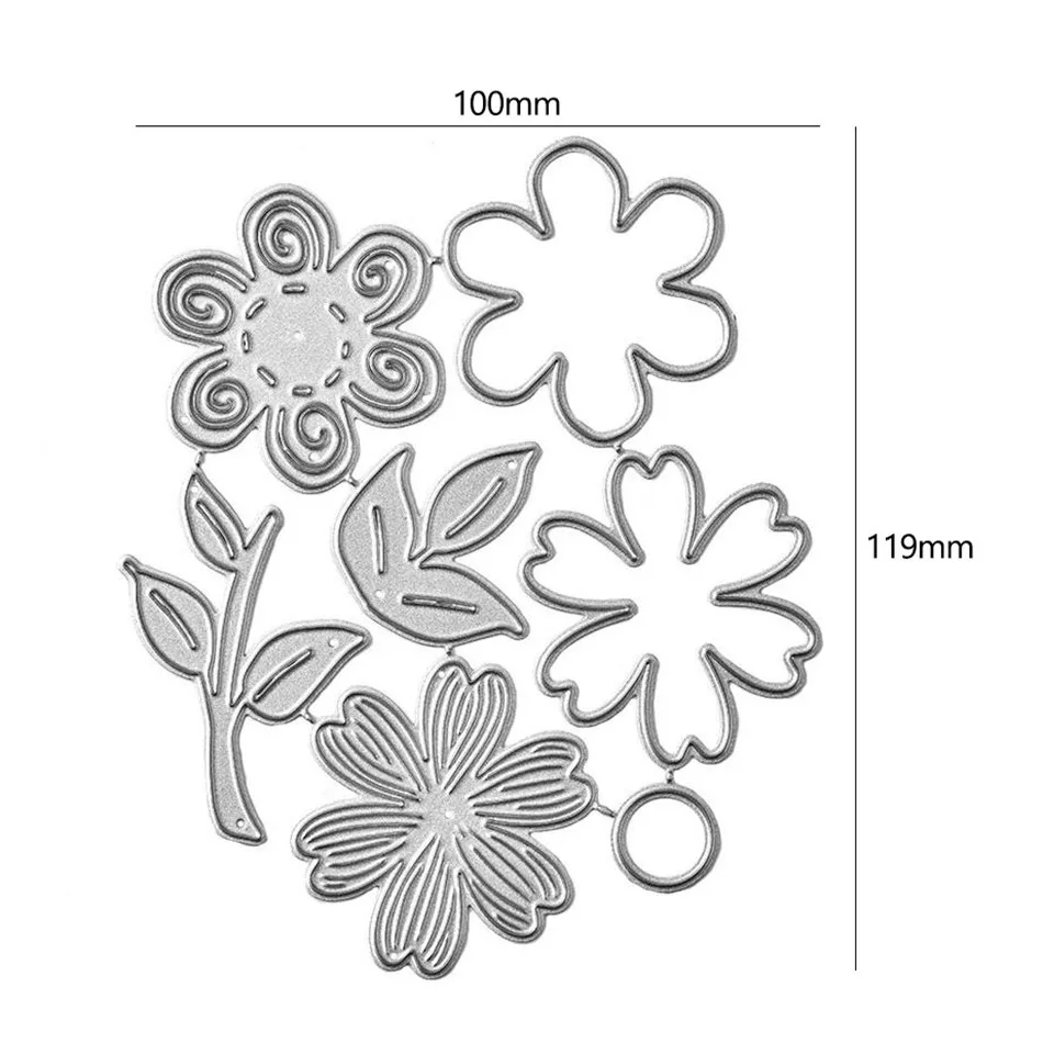 Слойные Цветочные штампы DiyArts металлические Вырубные для скрапбукинга ремесла