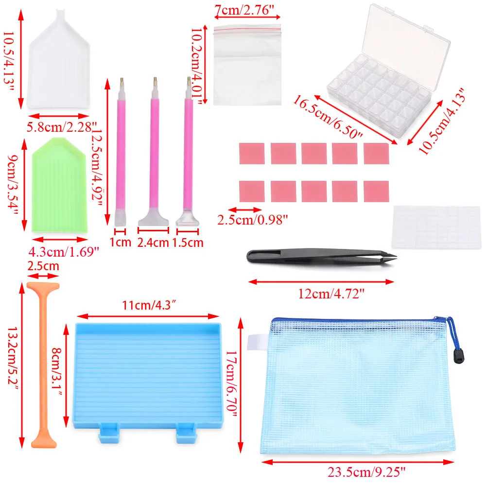 

New 101Pcs/Set Cross Stitch Kits Point Drill Pen 5D Diamond Painting Tools Embroidery DIY Craft Kits Art Sewing Accessories