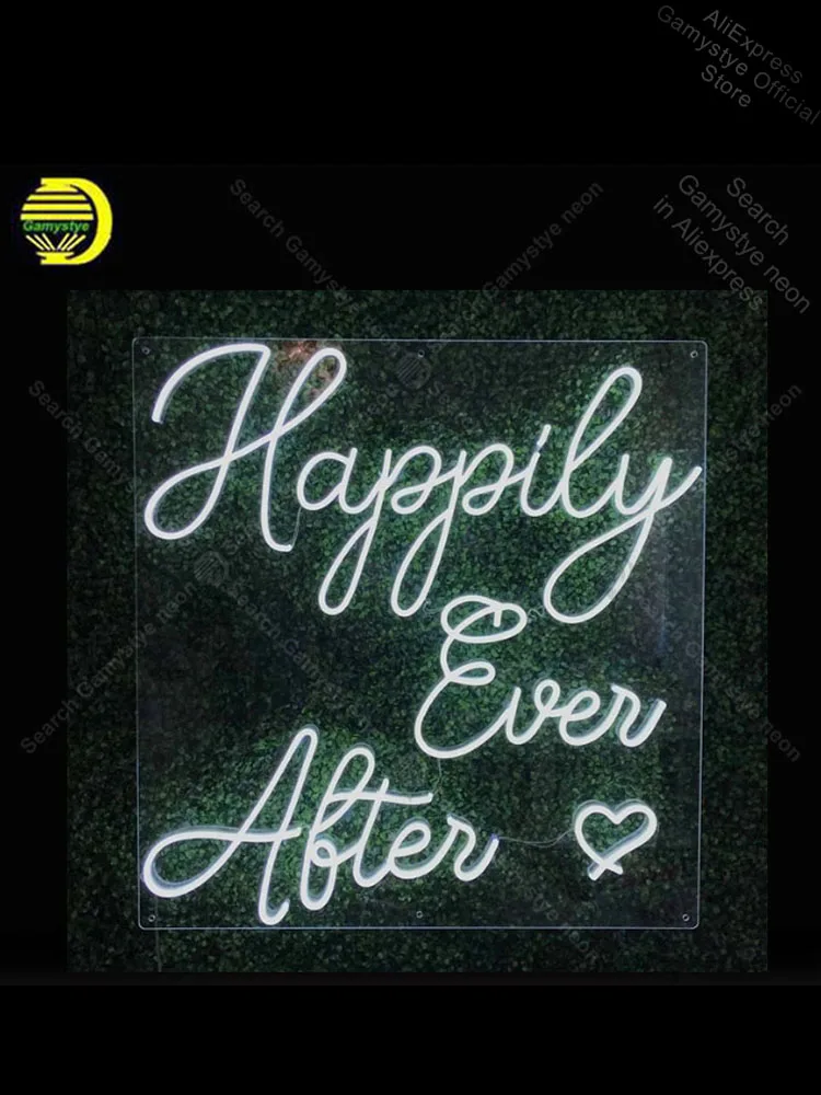 

Неоновая вывеска для счастливого Ever After Love дисплей Decoracion Экспресс пивной светильник ing Buffal запись на неоновой вывеске неоновый светильник ...