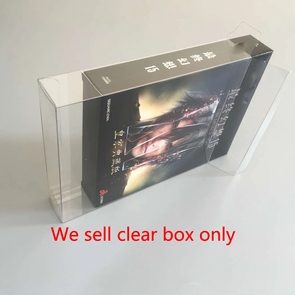 

10 pcs a lot Transparent display box storage box for PS4 Final Fantasy 15 game collection case protection box