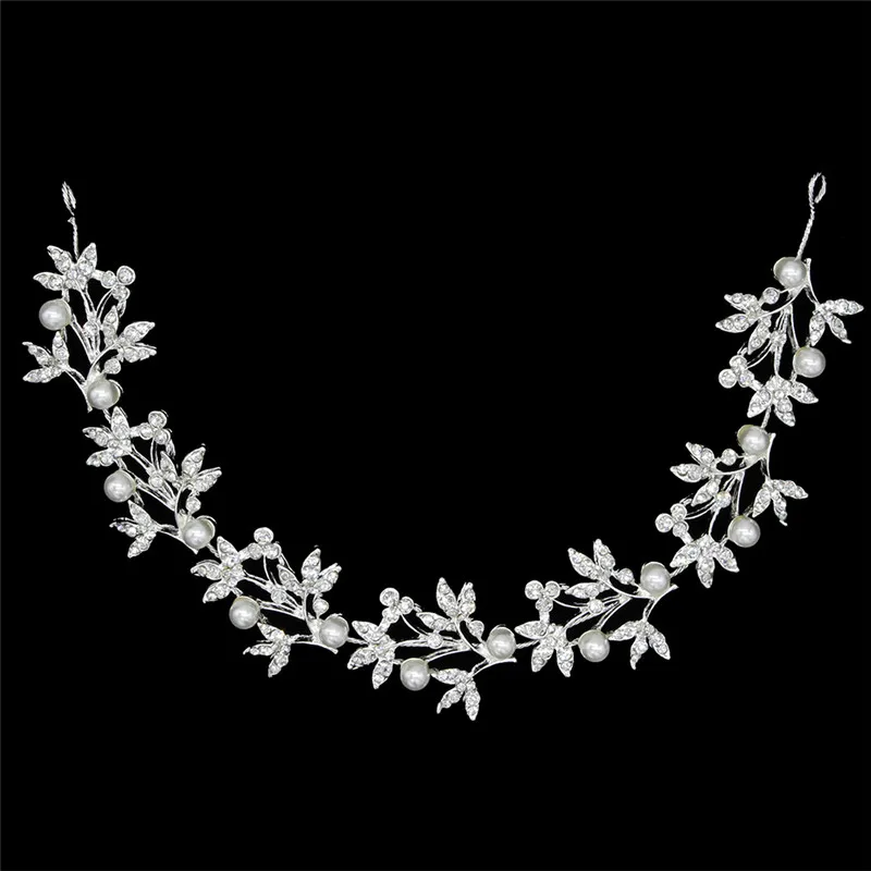 Обруч для волос в стиле барокко свадебный аксессуар с декором листья тиара