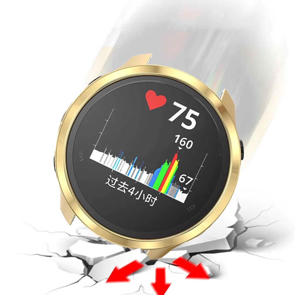 Ультратонкий гальванический прозрачный чехол из ТПУ для Garmin Forerunner 245 245M Смарт-часы аксессуары защитный чехол#918