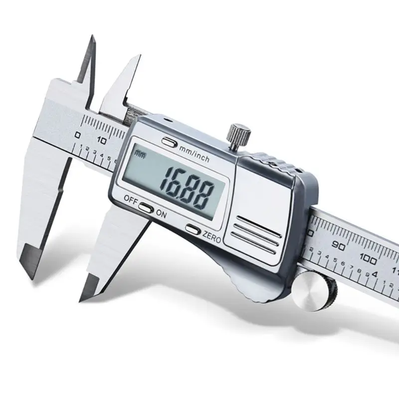 

OOTDTY 0-150/200/300mm Stainless Steel Digital Calipers Electronic Digital Vernier Caliper Metal Micrometer Measuring Tools