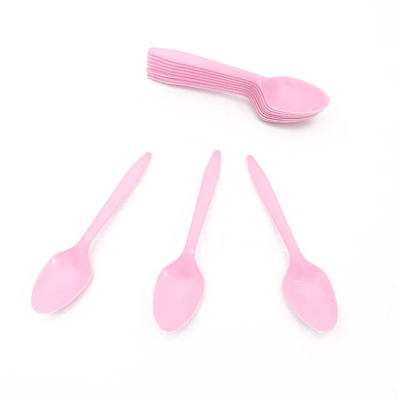 Spoon 12pcs 123 вечерние Единорог вечерние одноразовая посуда День рождения Baby Shower пластина Бумага чашки Бумага Полотенца украшения свадебные принадлежности - Цвет: Spoon 12pcs