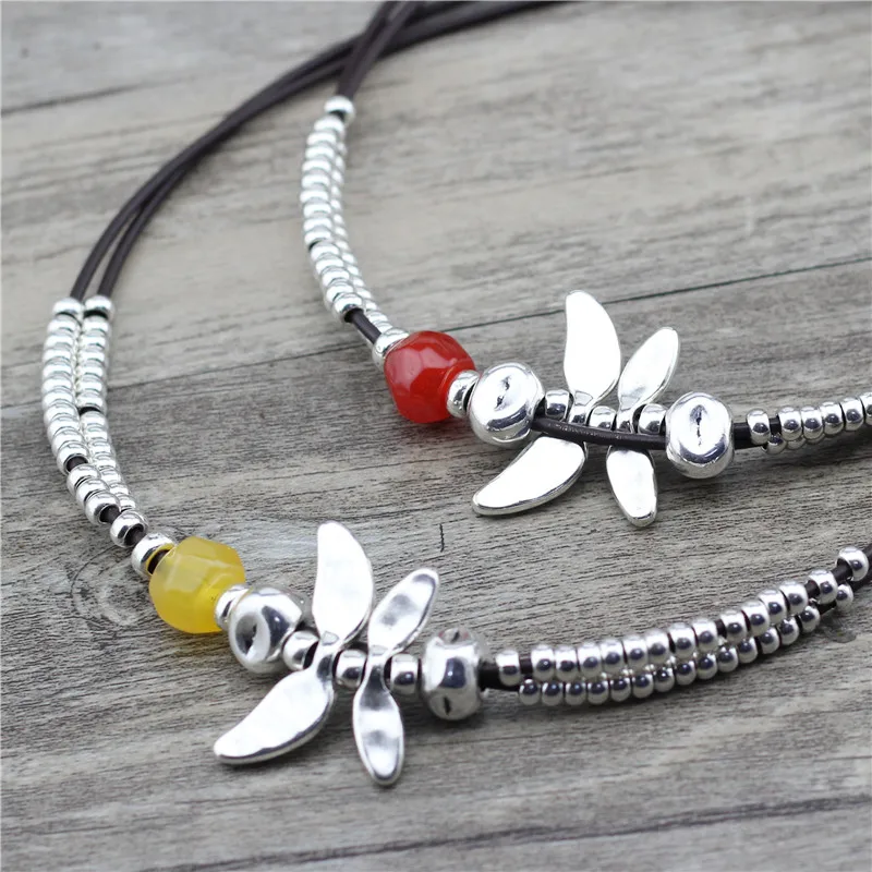 Женское колье-чокер со стрекозой Anslow яркое ожерелье с креативным дизайном