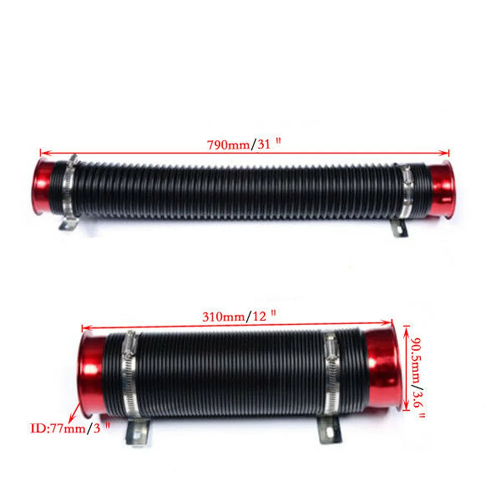 Универсальный красный мульти гибкий 3 в Регулируемый воздухозаборник впускной