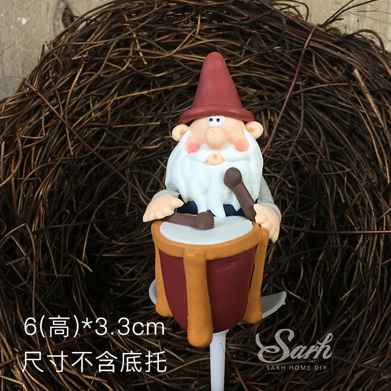 Drumming Santa Рождественская елка сосновые шишки сани торт Топпер для рождественские вечерние принадлежности Снеговик Санта Клаус Декор год выпечки Любовь Подарки - Цвет: Drumming Santa