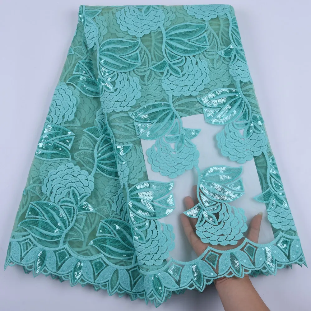 Новинка красное вино африканская кружевная ткань с вышивкой тюль блестками 5