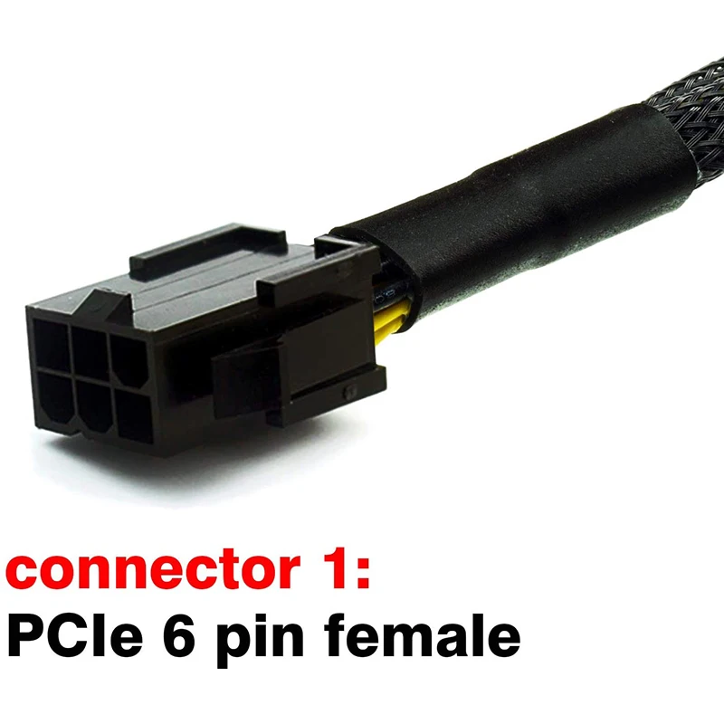 Компьютерная шина PCI-E 6 Pin к двойному PCIe 8 (6 + 2) Изображение карта PCI Express Мощность